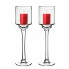 Glass Long Stem Candle Holder, H-14" D-4" (Wholesale 6 PCS/Case)