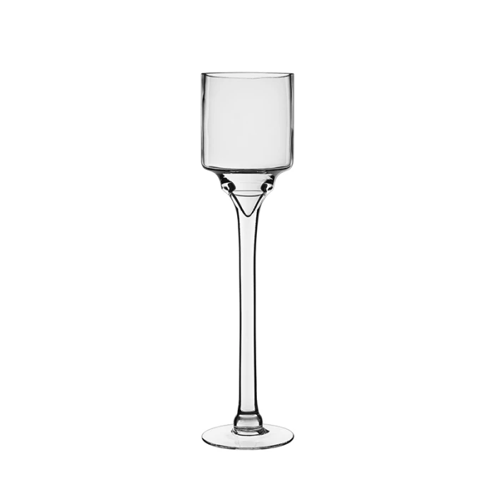 Glass Long Stem Candle Holder, H-16" D-4" (Wholesale 6 PCS/Case) 3 Glass Long Stem Candle Holder, H-16" D-4" (Wholesale 6 PCS/Case) – Image 3