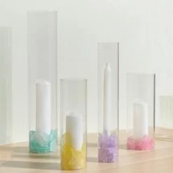 CYS Excel Glass Hurricanes Candle Holder Shade Chimney Tube Sleeve Cover Protector, Multiple Sizes Pack Of 1