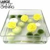 CYS Excel Square Glass Vase With H-4" Open-12"x12" Large (Free Shipping) Pack Of 1