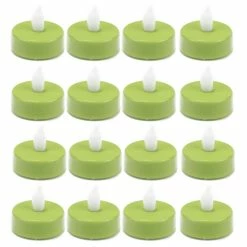 480 Pcs Flameless Green 1.5 Inch LED Tealight Candles -Glass Vases Boutique de vente led tealight candle holders lte01wam green 1