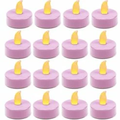 480 Pcs Flameless Pink 1.5 Inch LED Tealight Candles