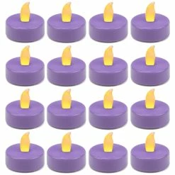 480 Pcs Flameless Violet 1.5 Inch LED Tealight Candles