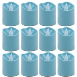 180 Pcs Blue LED Flameless Votive Pillar Candle Party Lights, Height -1.5" Width - 1.5" 6 180 Pcs Blue LED Flameless Votive Pillar Candle Party Lights, Height -1.5" Width - 1.5" -Glass Vases Boutique de vente led votive candle holders lvoc01wam b 2