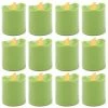 180 Pcs Green LED Flameless Votive Pillar Candle Party Lights, Height -1.5" Width - 1.5"