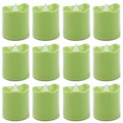 180 Pcs Green LED Flameless Votive Pillar Candle Party Lights, Height -1.5" Width - 1.5" -Glass Vases Boutique de vente led votive candle holders lvoc01wam g 4