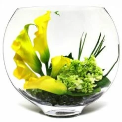 CYS Excel 12" Moon Shaped Oval Flat Display Bowl Vase (Free Shipping) Pack Of 1