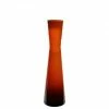 CYS Excel Autumn Orange H-11" Glass Carved Tiered Vase Home Decorative (Free Shipping) Pack Of 1