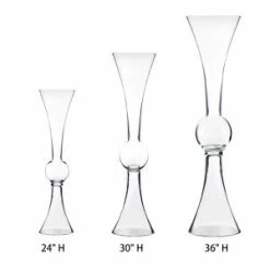 CYS Excel Reversible Clarinet Glass Trumpet Vases, Multiple Sizes (Free Shipping) Pack Of 1
