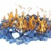 Light Blue Reflective Fire Pit Glass, 1/2" (Wholesale 40 LBS/Case)