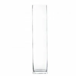 CYS Excel Glass Tall Square Vase Centerpiece. H-24", Open-4.75" (Free Shipping) Pack Of 1