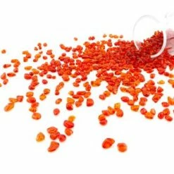 28 Lbs Aquarium Glass Tumbled Red Orange Gravels For Fish Tank Vase Fillers And Landscaping