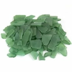 CYS Excel Frosted Dark Green Flat Sea Glass Vase Fillers Pack Of 1
