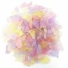 CYS Excel 9 Lbs Flat Sea Glass Frosted Pink Violet Yellow Mix Vase Fillers Pack Of 1