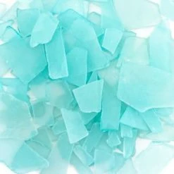 CYS Excel Frosted Light Teal Blue Flat Sea Glass Vase Fillers Pack Of 1