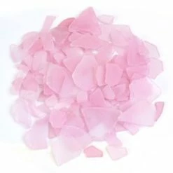 Frosted Clear Pink Sea Glass Vase Filler, 1.5 Cups/LB (Wholesale 20 LBS/Case)