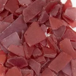 Frosted Red Flat Sea Glass Vase Filler, 1.5 Cups/LB (Wholesale 20 LBS/Case)