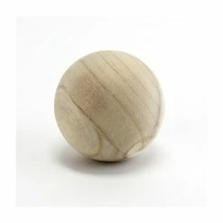 Natural Round Unfinished Wood Ball, D-5" (Wholesale 6 PCS/Case)
