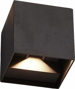 SANS MARQUE HOFTRONIC™ Lampe D'extérieur / Applique LED Zwart - Cube éclairé Des Deux Côtés - IP54 - Cube Kansas - 6 Watt - Lampe Carrée Adaptée à L'intérieur Et à L'extérieur -Glass Vases Boutique de vente 1004x1200 1