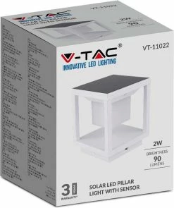 V-tac VT-11022 Lampe Solaire De Jardin à Led - Socle - Blanc - 3000K -Glass Vases Boutique de vente 1004x1200 2