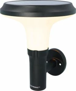 HOFTRONIC Stuart - LED Solar Applique Murale Extérieure 4.5W 3000K IP65 Brûlures à 12 Heures Sur Une Charge - L' éclairage De Jardin Solaire Solar Lampe Extérieure