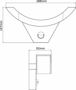 Lampe LED Avec Détecteur De Mouvement Infrarouge MCE290 B 800lm 10W IP54 Maclean Energy Noir -Glass Vases Boutique de vente 1008x1200 4