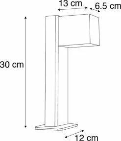 QAZQA Baleno - Lampe D'extérieur LED Moderne Et Smart | Lampadaire Pour L'extérieur Avec WiFi - 1 Lumière - H 30 Cm - Brun Rouille - Éclairage Extérieur -Glass Vases Boutique de vente 1030x1200