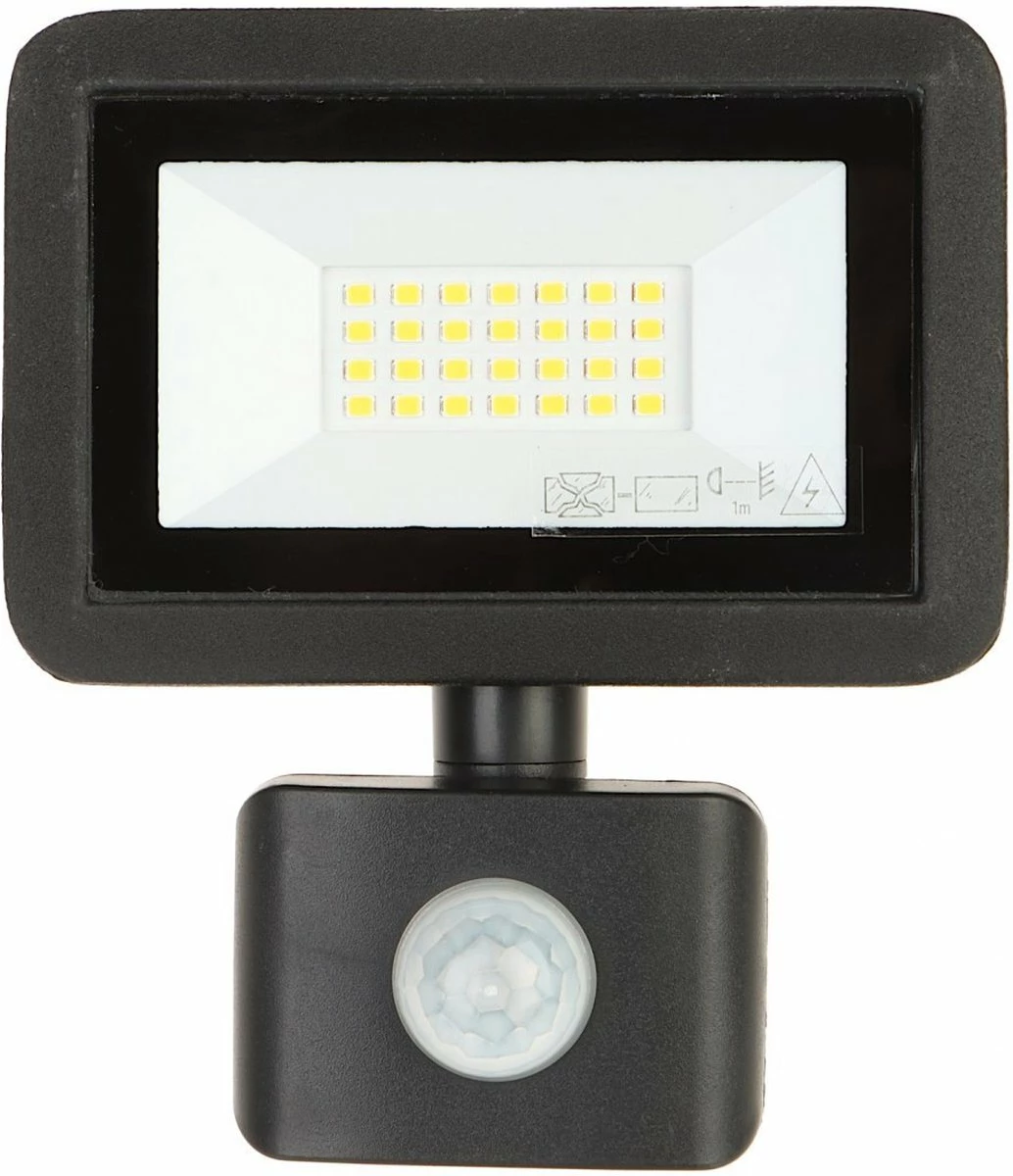 Adviti Lampe D'extérieur Avec Détecteur De Mouvement FARO S - Eclairage De Jardin IP44 - Applique D'extérieur 1600 Lumen - Éclairage Extérieur 4000K - Projecteur Zwart 7 Adviti Lampe D'extérieur Avec Détecteur De Mouvement FARO S - Eclairage De Jardin IP44 - Applique D'extérieur 1600 Lumen - Éclairage Extérieur 4000K - Projecteur Zwart – Image 7