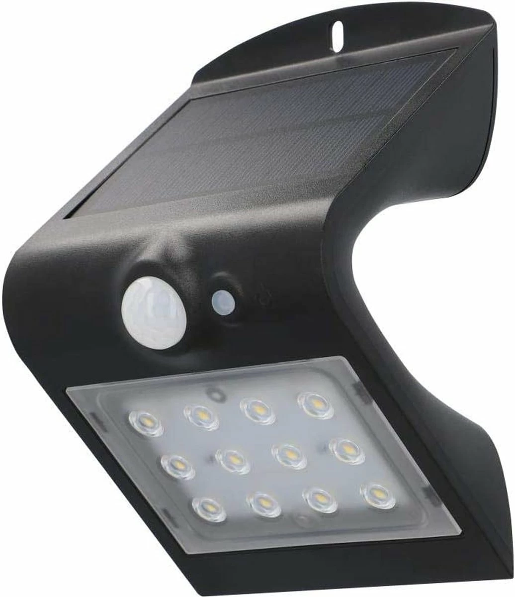 RESKO - Applique Solaire à LED Avec Détecteur De Mouvement 120° | 1,5 Watt | 220 Lumens | 4000 K | Lampe Solaire Plein Air | étanche Aux éclaboussures IP65 | Noir | Classe énergétique A ++ 1 RESKO - Applique Solaire à LED Avec Détecteur De Mouvement 120° | 1,5 Watt | 220 Lumens | 4000 K | Lampe Solaire Plein Air | étanche Aux éclaboussures IP65 | Noir | Classe énergétique A ++