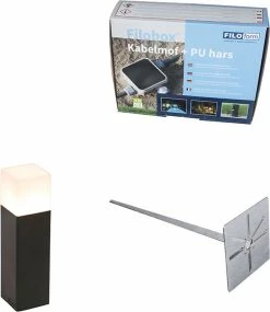 QAZQA Danemark - Lampe D'extérieur Sur Pied Moderne | Lampadaire Pour Extérieur - 1 Lumière - H 30 Cm - Wit - Éclairage Extérieur