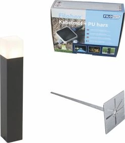 QAZQA Danemark - Lampe D'extérieur Sur Pied Moderne | Lampadaire D'extérieur - 1 Lumière - H 50 Cm - Wit - Éclairage Extérieur