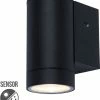 Lybardo Lampe D'extérieur Avec Capteur Jour Et Nuit - Applique Extérieure - Trento - Zwart - IP65 - Convient Pour Spot GU10 - Ø 65 Mm