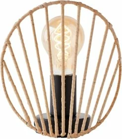 Brilliant | Lampe à Poser Malty Noir/naturel | 1x A60, E27, 52W, Adapté Aux Lampes Normales (non Incluses) -Glass Vases Boutique de vente 1054x1200