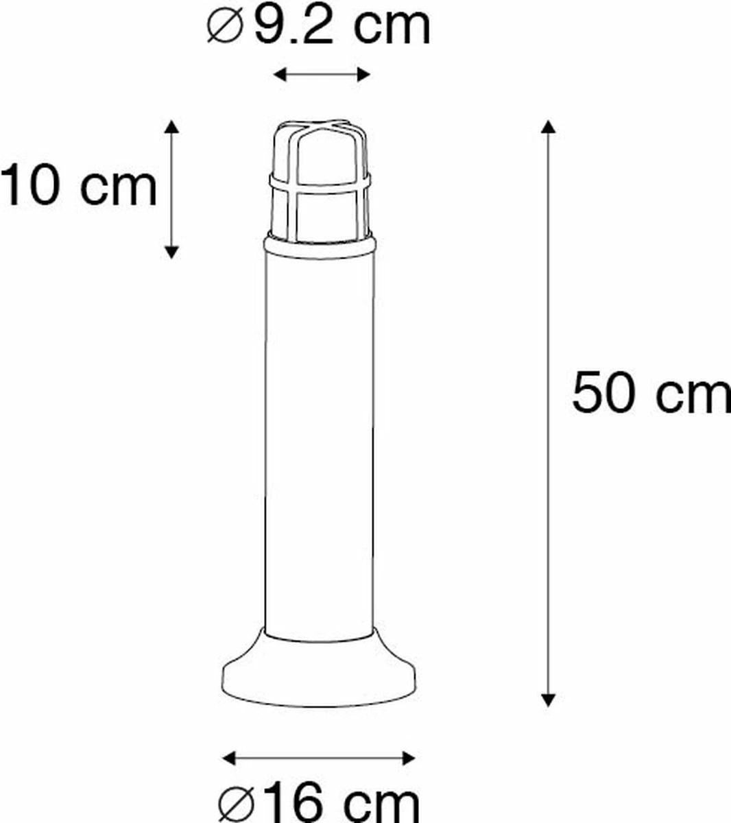 QAZQA Kiki - Lampe D'extérieur Sur Pied Moderne | Lampadaire D'extérieur - 1 Lumière - H 500 Mm - Zwart - Éclairage Extérieur 5 QAZQA Kiki - Lampe D'extérieur Sur Pied Moderne | Lampadaire D'extérieur - 1 Lumière - H 500 Mm - Zwart - Éclairage Extérieur – Image 5