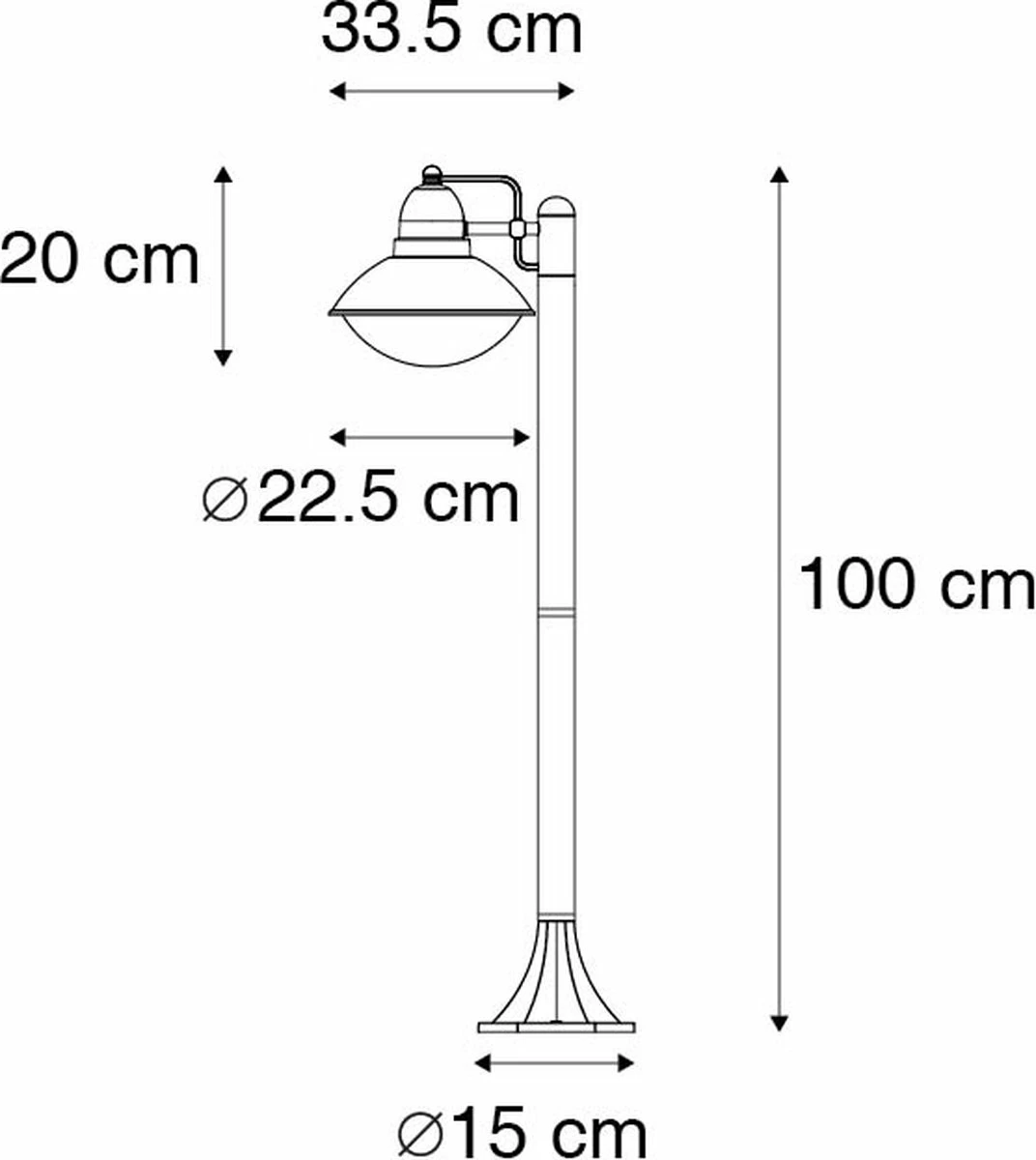 QAZQA Marcel - Lampe D'extérieur Sur Pied Moderne | Lampadaire Pour Extérieur - 1 Lumière - H 100 Cm - Zwart - Salon | Chambre à Coucher | Cuisine 5 QAZQA Marcel - Lampe D'extérieur Sur Pied Moderne | Lampadaire Pour Extérieur - 1 Lumière - H 100 Cm - Zwart - Salon | Chambre à Coucher | Cuisine – Image 5
