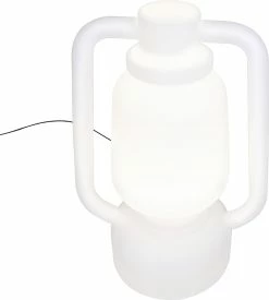 QAZQA Storm - Lampe D'extérieur Moderne à LED Smart | Lampadaire Pour Extérieur Avec WiFi - 1 Lumière - H 110 Cm - Wit - Éclairage Extérieur -Glass Vases Boutique de vente 1078x1200