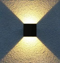 Harmonious Items Harmonious Light - Applique - Pour Intérieur Et Extérieur - Cube LED - éclairage 2 Faces - éclairage Extérieur - Lampe D'extérieur - Lampe De Jardin - éclairage Intérieur - éclairage Industriel -Glass Vases Boutique de vente 1134x1200