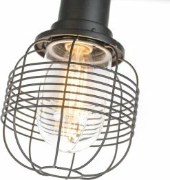 QAZQA Guardado - Lampe D'extérieur Smart à LED Rurale | Lampadaire Pour L'extérieur Avec WiFi - 3 Lumières - Ø 55 Cm - Zwart - Éclairage Extérieur -Glass Vases Boutique de vente 1137x1200