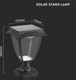 V-tac VT-983 Sevilla Solar Piédestal - Énergie Solaire - Lampe LED - 2 Couleurs De Lumière -Glass Vases Boutique de vente 1140x1200 3