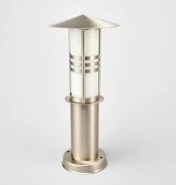 Lindby - Lampe D'extérieur - 1 Lumière - Acier Inoxydable, Verre - H : 40 Cm - E27 - Acier Inoxydable, Opale -Glass Vases Boutique de vente 1142x1200