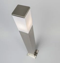 QAZQA Malios - Lampe D'extérieur LED Moderne Et Smart | Lampadaire Pour L'extérieur Avec WiFi - 1 Lumière - H 80 Cm - Acier - Éclairage Extérieur -Glass Vases Boutique de vente 1147x1200