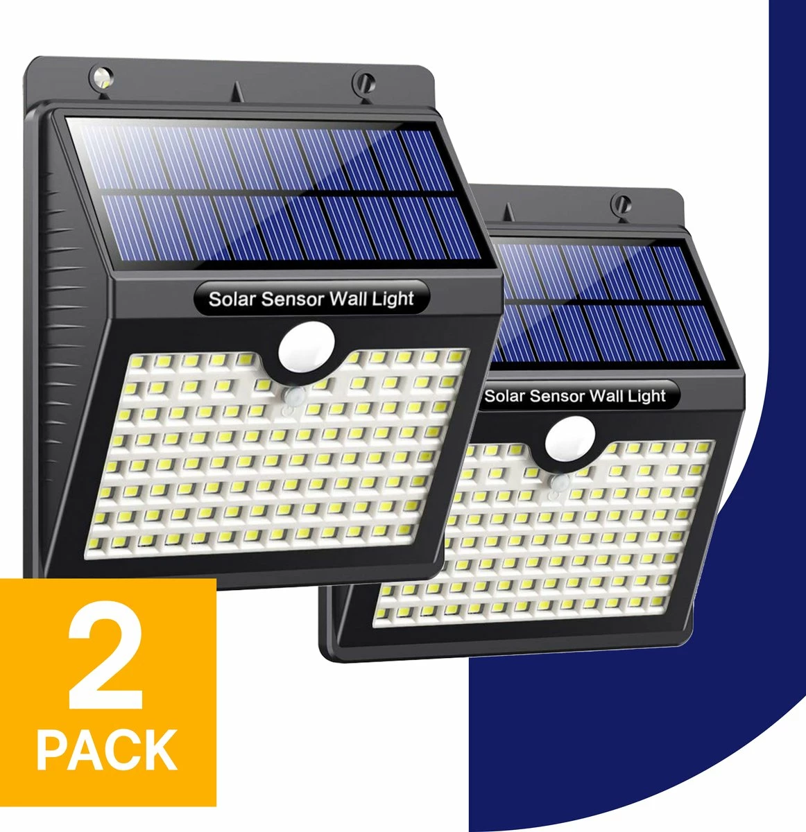 SANS MARQUE Lampe D'extérieur Solar Avec Détecteur De Mouvement - Lumière Wit - Eclairage De Jardin à L'énergie Solaire - Étanche IP65 - 2 Pièces - 97 LED - 2700K - Zwart 7 SANS MARQUE Lampe D'extérieur Solar Avec Détecteur De Mouvement - Lumière Wit - Eclairage De Jardin à L'énergie Solaire - Étanche IP65 - 2 Pièces - 97 LED - 2700K - Zwart – Image 7