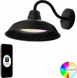 Calex Smart Outdoor LED Lampe D'extérieur - Applique Classique Intelligente - Lumière RVB Et Blanc Chaud - Eclairage Extérieur - 4W - Noir -Glass Vases Boutique de vente 1181x1200