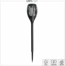 Proventa Lampe Solaire Torch Small Noire Avec Effet Flamme -Glass Vases Boutique de vente 1181x1200 3