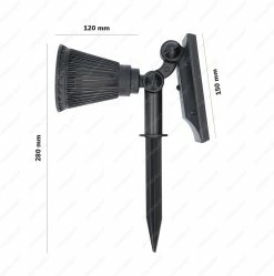 2x HOFTRONIC Bend - Spot LED Solar Prick - Blanc Lumière Du Jour 6000K - Etanche IP65 - Spot De Jardin Lampe D'extérieur Spot Au Sol à énergie Solaire -Glass Vases Boutique de vente 1192x1200 3