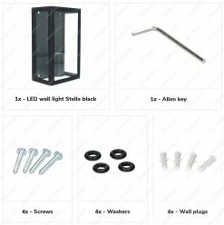 HOFTRONIC Applique LED Stella - Incl. Lampe E27 Avec Capteur Crépusculaire - Blanc Chaud 3000K - IP44 Idéal Comme éclairage Extérieur - Zwart -Glass Vases Boutique de vente 1193x1200 2