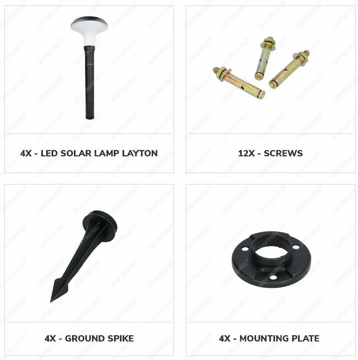 4x HOFTRONIC Layton - Éclairage De Chemin De Lampe Solar à LED 4.5W 3000K IP65 Brûle 12 Heures Sur Une Charge De Batterie - Éclairage De Jardin à L'énergie Solaire Lampe D'extérieur Solar 8 4x HOFTRONIC Layton - Éclairage De Chemin De Lampe Solar à LED 4.5W 3000K IP65 Brûle 12 Heures Sur Une Charge De Batterie - Éclairage De Jardin à L'énergie Solaire Lampe D'extérieur Solar – Image 8