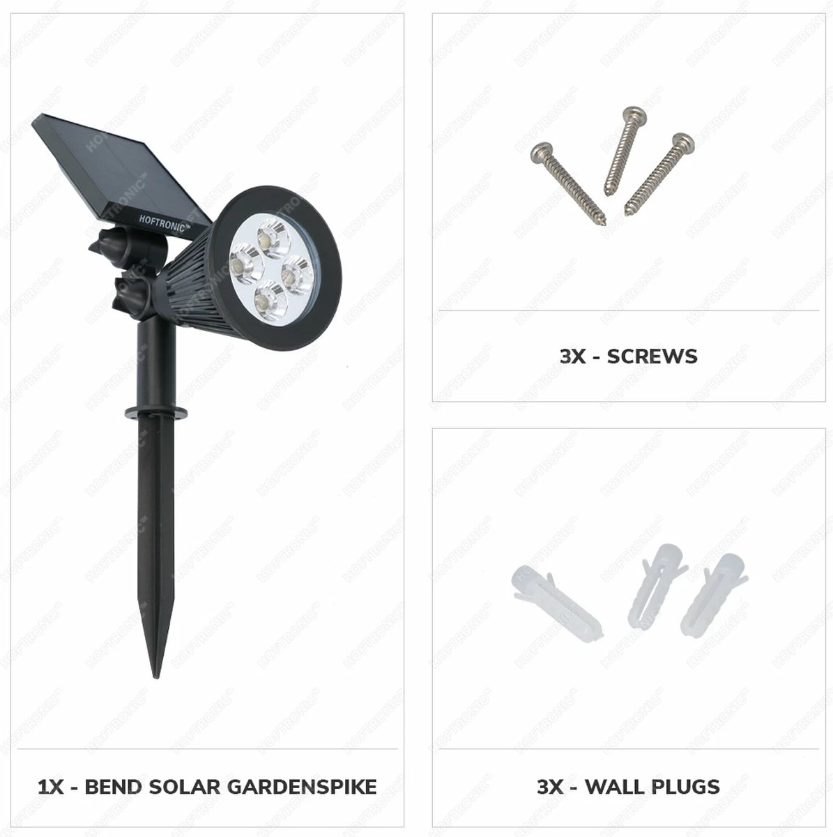 HOFTRONIC Bend - Spot Solar LED - 6000K - Blanc Lumière Du Jour - Etanche IP65 - Spot De Jardin Lampe D'extérieur Spot Au Sol à énergie Solaire 8 HOFTRONIC Bend - Spot Solar LED - 6000K - Blanc Lumière Du Jour - Etanche IP65 - Spot De Jardin Lampe D'extérieur Spot Au Sol à énergie Solaire – Image 8