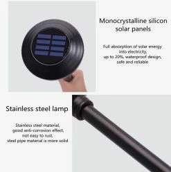 SANS MARQUE TDR - Lampe à Gazon Solar - Acier Inoxydable - Éclairage De Jardin Extérieur étanche - 4 PIECES PAR SET - Zwart- Lumière Jaune Chaude 19 SANS MARQUE TDR - Lampe à Gazon Solar - Acier Inoxydable - Éclairage De Jardin Extérieur étanche - 4 PIECES PAR SET - Zwart- Lumière Jaune Chaude -Glass Vases Boutique de vente 1197x1200 8