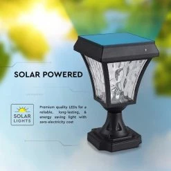 V-tac VT-983 Valencia Solar Piédestal - Énergie Solaire - Lampe LED - 3 Couleurs De Lumière -Glass Vases Boutique de vente 1198x1200 2